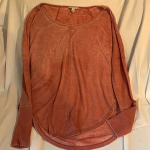 Lucky Brand red waffle shirt. Size S